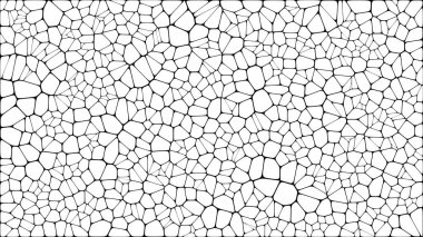 Vitray renkli voronoi fileto, vektör soyut ile. Düzensiz hücre arka plan deseni. 2D geometrik şekiller kılavuz. En boy oranı 2:1