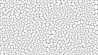 Vitray renkli voronoi fileto, vektör soyut ile. Düzensiz hücre arka plan deseni. 2D geometrik şekiller kılavuz. En boy oranı 2:1