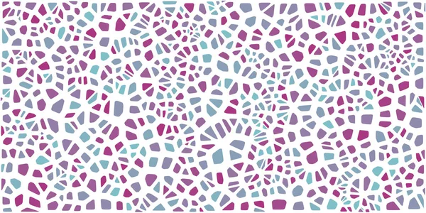 Vitray renkli voronoi fileto, vektör soyut ile. Düzensiz hücre arka plan deseni. 2D geometrik şekiller kılavuz. En boy oranı 2:1