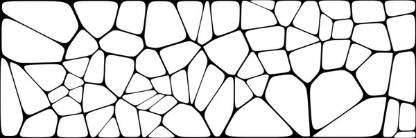 Vitrail Voronoi Coloré Avec Filet Vecteur Abstrait Modèle Fond Cellules — Image vectorielle