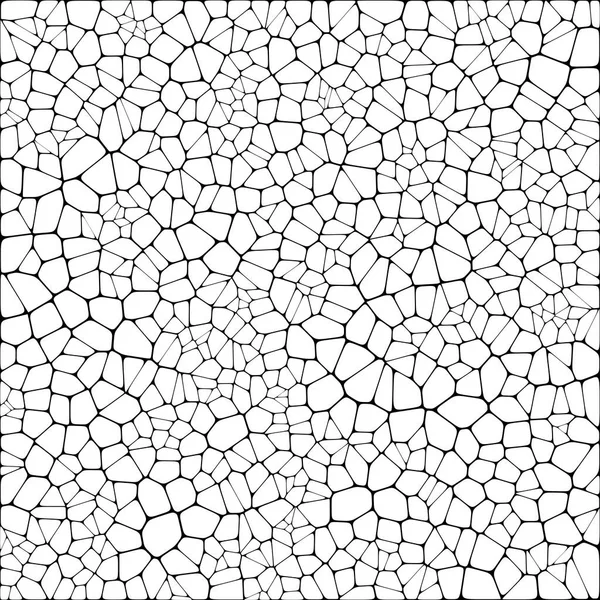 Vitray renkli voronoi fileto, vektör soyut ile. Düzensiz hücre arka plan deseni. 2D geometrik şekiller kılavuz. En boy oranı 2:1
