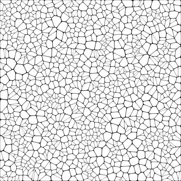 Vitray renkli voronoi fileto, vektör soyut ile. Düzensiz hücre arka plan deseni. 2D geometrik şekiller kılavuz. En boy oranı 2:1