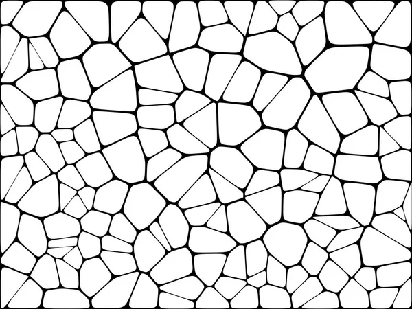 Ólomüveg Színes Voronoi Filé Absztrakt Vektor Szabálytalan Sejtek Háttér Minta — Stock Vector