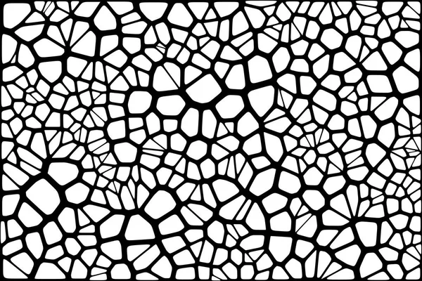 Vitray Renkli Voronoi Fileto Vektör Soyut Ile Düzensiz Hücre Arka — Stok Vektör