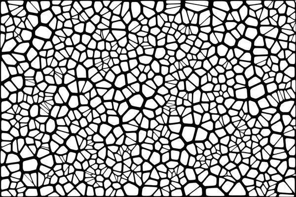 Vitrail Voronoi Coloré Avec Filet Vecteur Abstrait Modèle Fond Cellules — Image vectorielle