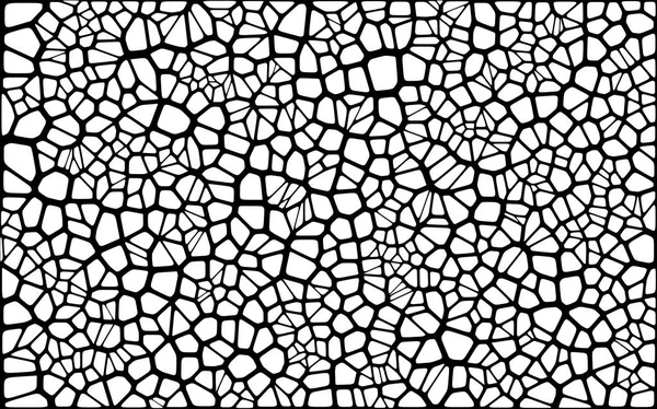 ステンド グラス カラフルなボロノイ フィレット 抽象的なベクトルを持つ 不規則なセルは背景パターンです の幾何学的図形のグリッド 縦横比 — ストックベクタ