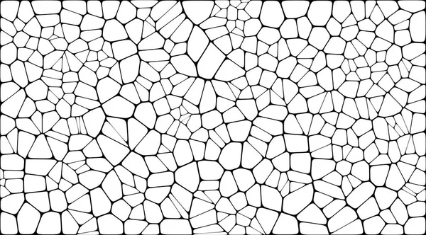 Vitray renkli voronoi fileto, vektör soyut ile. Düzensiz hücre arka plan deseni. 2D geometrik şekiller kılavuz. En boy oranı 2:1
