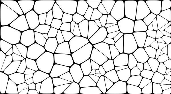 Vitray Renkli Voronoi Fileto Vektör Soyut Ile Düzensiz Hücre Arka — Stok Vektör