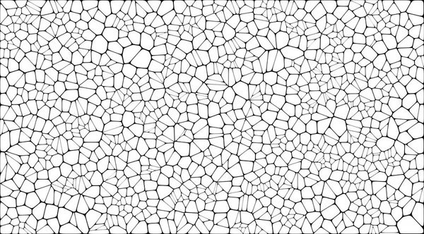 Vitray renkli voronoi fileto, vektör soyut ile. Düzensiz hücre arka plan deseni. 2D geometrik şekiller kılavuz. En boy oranı 2:1