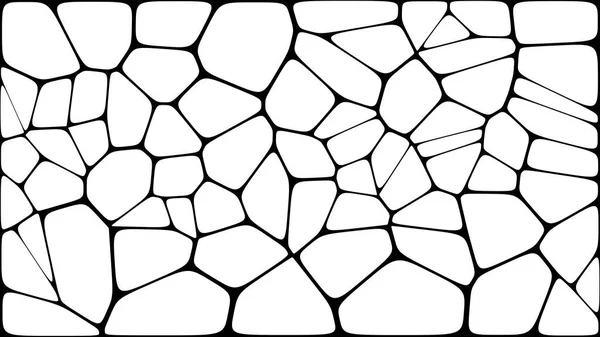 彩色玻璃五颜六色的 Voronoi 与圆角 矢量抽象 不规则单元格背景模式 几何形状网格 纵横比2 — 图库矢量图片