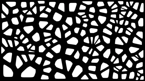 Vitray renkli voronoi fileto, vektör soyut ile. Düzensiz hücre arka plan deseni. 2D geometrik şekiller kılavuz. En boy oranı 2:1