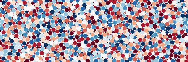 Seyrek suluboya konfeti nokta beyaz arka plan üzerinde renkli. Kaotik desen daire. En boy oranı 3:1