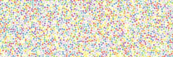 Seyrek suluboya konfeti nokta beyaz arka plan üzerinde renkli. Kaotik desen daire dijital. En boy oranı 3:1