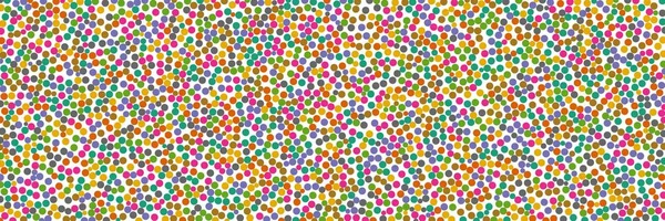 Seyrek suluboya konfeti nokta beyaz arka plan üzerinde renkli. Kaotik desen daire dijital. En boy oranı 3:1