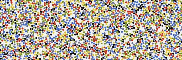 Seyrek suluboya konfeti nokta beyaz arka plan üzerinde renkli. Kaotik desen daire dijital. En boy oranı 3:1