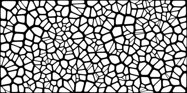 Vitrail Voronoi Coloré Avec Filet Vecteur Abstrait Modèle Fond Cellules — Image vectorielle