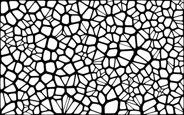 Vitrail Voronoi Coloré Avec Filet Vecteur Abstrait Modèle Fond Cellules — Image vectorielle