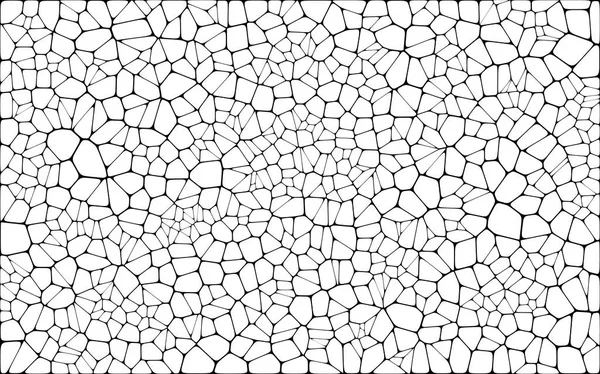 Vitrail Voronoi Coloré Avec Filet Vecteur Abstrait Modèle Fond Cellules — Image vectorielle