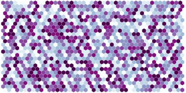 Altıgen kılavuz arka plan doku deseninin renkli. Petek vektör arka plan. İzometrik geometri. En boy oranı 2:1