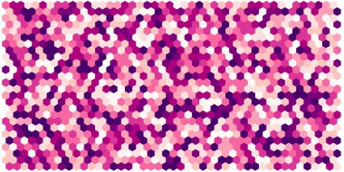 Altıgen kılavuz arka plan doku deseninin renkli. Petek vektör arka plan. İzometrik geometri. En boy oranı 2:1