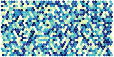 Altıgen kılavuz arka plan doku deseninin renkli. Petek vektör arka plan. İzometrik geometri. En boy oranı 2:1