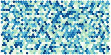 Altıgen kılavuz arka plan doku deseninin renkli. Petek vektör arka plan. İzometrik geometri. En boy oranı 2:1