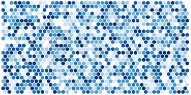 Altıgen kılavuz arka plan doku deseninin renkli. Petek vektör arka plan. İzometrik geometri. En boy oranı 2:1