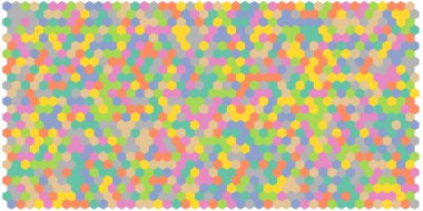 Altıgen kılavuz arka plan doku deseninin renkli. Petek vektör arka plan. İzometrik geometri. En boy oranı 2:1