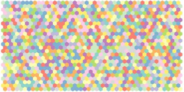 Altıgen kılavuz arka plan doku deseninin renkli. Petek vektör arka plan. İzometrik geometri. En boy oranı 2:1