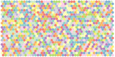 Altıgen kılavuz arka plan doku deseninin renkli. Petek vektör arka plan. İzometrik geometri. En boy oranı 2:1