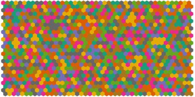 Altıgen kılavuz arka plan doku deseninin renkli. Petek vektör arka plan. İzometrik geometri. En boy oranı 2:1