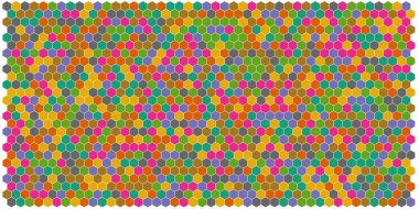 Altıgen kılavuz arka plan doku deseninin renkli. Petek vektör arka plan. İzometrik geometri. En boy oranı 2:1