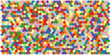 Altıgen kılavuz arka plan doku deseninin renkli. Petek vektör arka plan. İzometrik geometri. En boy oranı 2:1