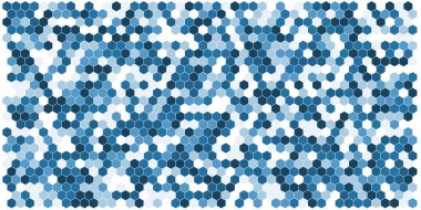 Altıgen kılavuz arka plan doku deseninin renkli. Petek vektör arka plan. İzometrik geometri. En boy oranı 2:1