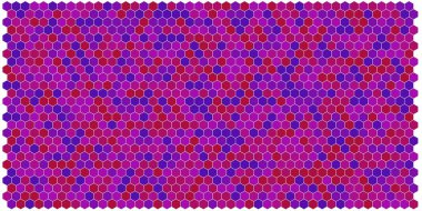 Altıgen kılavuz arka plan doku deseninin renkli. Petek vektör arka plan. İzometrik geometri. En boy oranı 2:1