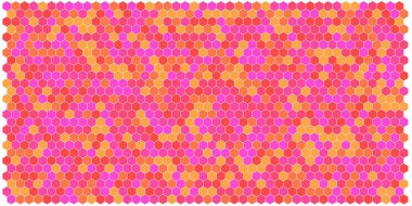 Altıgen kılavuz arka plan doku deseninin renkli. Petek vektör arka plan. İzometrik geometri. En boy oranı 2:1