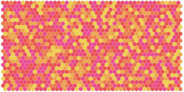 Altıgen kılavuz arka plan doku deseninin renkli. Petek vektör arka plan. İzometrik geometri. En boy oranı 2:1