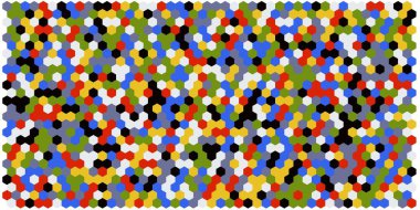 Altıgen kılavuz arka plan doku deseninin renkli. Petek vektör arka plan. İzometrik geometri. En boy oranı 2:1