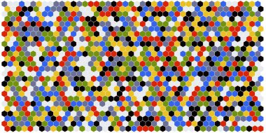 Altıgen kılavuz arka plan doku deseninin renkli. Petek vektör arka plan. İzometrik geometri. En boy oranı 2:1