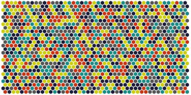 Altıgen kılavuz arka plan doku deseninin renkli. Petek vektör arka plan. İzometrik geometri. En boy oranı 2:1