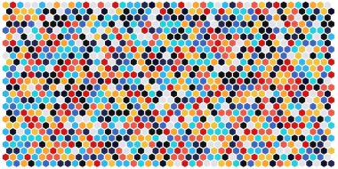 Altıgen kılavuz arka plan doku deseninin renkli. Petek vektör arka plan. İzometrik geometri. En boy oranı 2:1