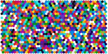 Altıgen kılavuz arka plan doku deseninin renkli. Petek vektör arka plan. İzometrik geometri. En boy oranı 2:1