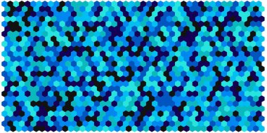 Altıgen kılavuz arka plan doku deseninin renkli. Petek vektör arka plan. İzometrik geometri. En boy oranı 2:1