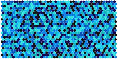 Altıgen kılavuz arka plan doku deseninin renkli. Petek vektör arka plan. İzometrik geometri. En boy oranı 2:1