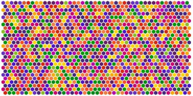 Altıgen kılavuz arka plan doku deseninin renkli. Petek vektör arka plan. İzometrik geometri. En boy oranı 2:1