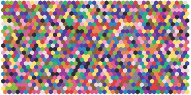 Altıgen kılavuz arka plan doku deseninin renkli. Petek vektör arka plan. İzometrik geometri. En boy oranı 2:1