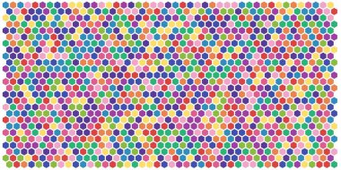 Altıgen kılavuz arka plan doku deseninin renkli. Petek vektör arka plan. İzometrik geometri. En boy oranı 2:1