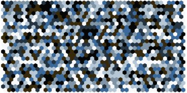 Altıgen kılavuz arka plan doku deseninin renkli. Petek vektör arka plan. İzometrik geometri. En boy oranı 2:1