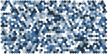 Altıgen kılavuz arka plan doku deseninin renkli. Petek vektör arka plan. İzometrik geometri. En boy oranı 2:1