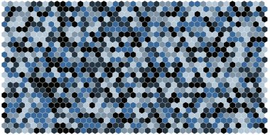 Altıgen kılavuz arka plan doku deseninin renkli. Petek vektör arka plan. İzometrik geometri. En boy oranı 2:1